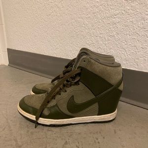 Olive green Nike Wedges